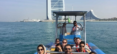 Come on board the fast boat in Dubai