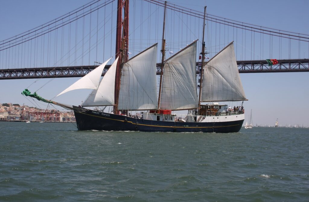 sunset boat party in Lisbon