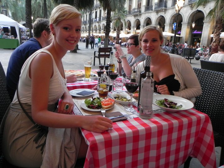 You can sit outside on cosy terraces at most restaurants