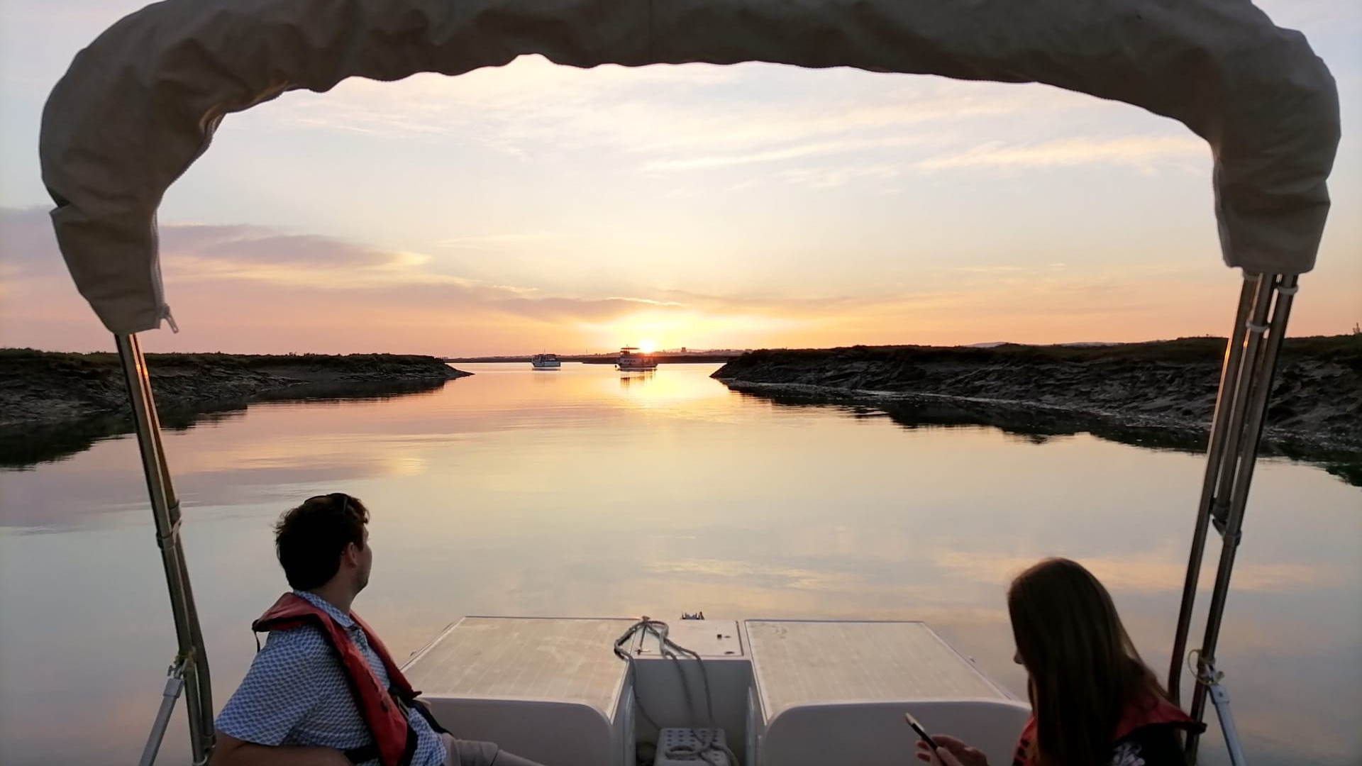 Eco-vriendelijke zonsondergang boottocht in Ria Formosa