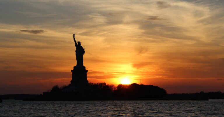 Zonsondergang zeiltocht in New York