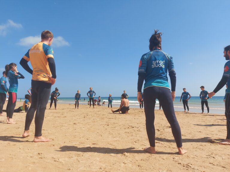 Lección de surf en Lisboa, Carcavelos