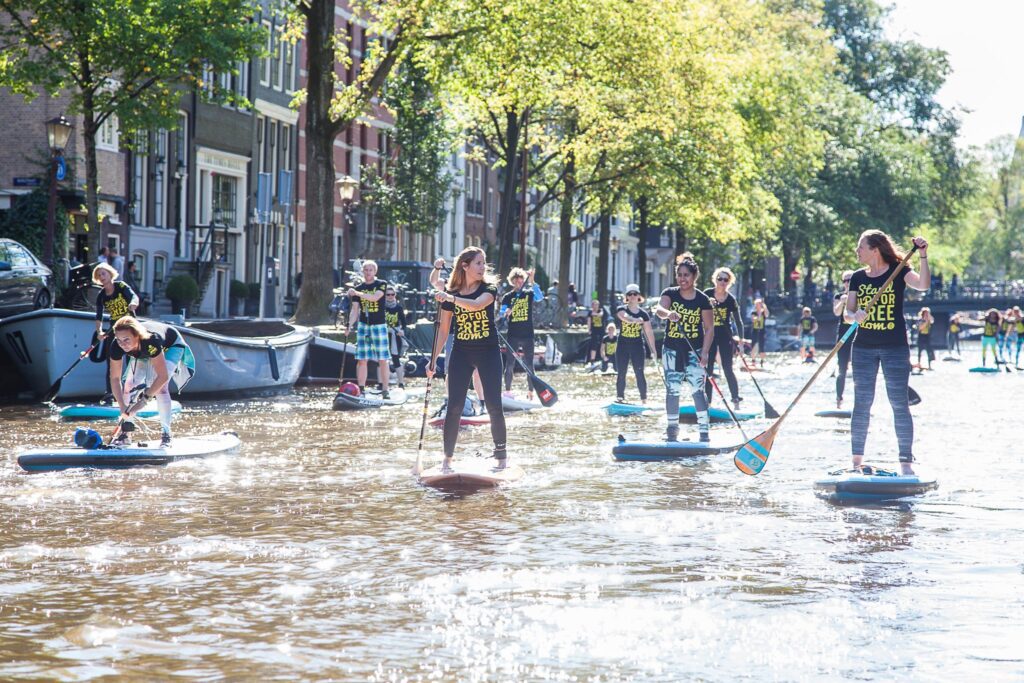 Private SUP Sitzung in Amsterdam