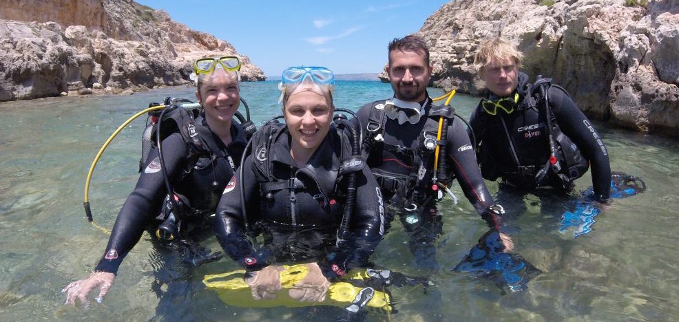 Primeiro mergulho em Creta