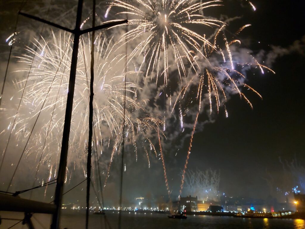 Silvester-Segeltour in Lissabon