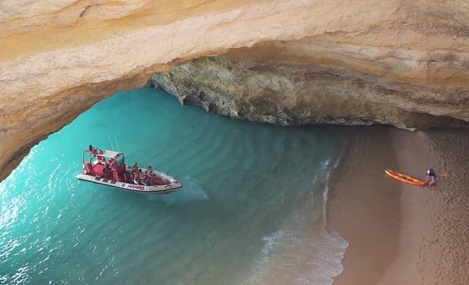 From Lagos, you'll go on a rigid inflatable boat.