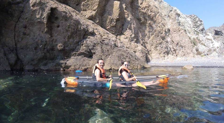 We went on tour on a kayak in Almería