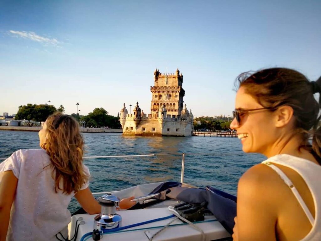 Sunset sailing in Lisbon