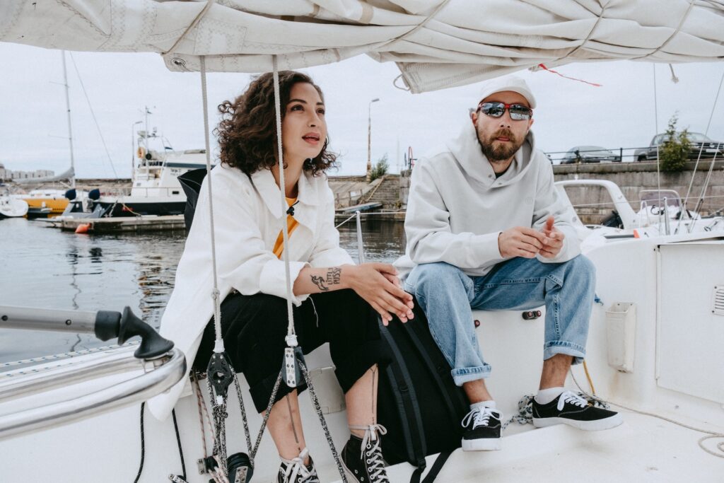 Couple on boat