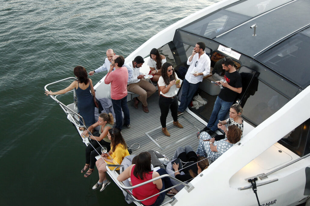 Welcome aboard this luxury yacht in Lisbon