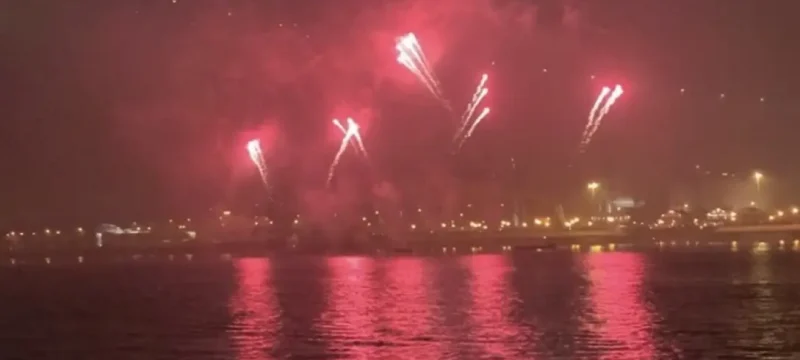 New year eve on a boat