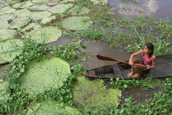 Canoe in Amazonas River