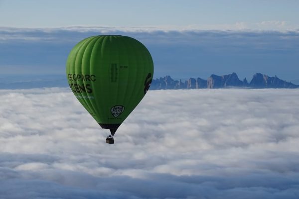 Hot Air Ballooning on top of the clouds of Barcelona