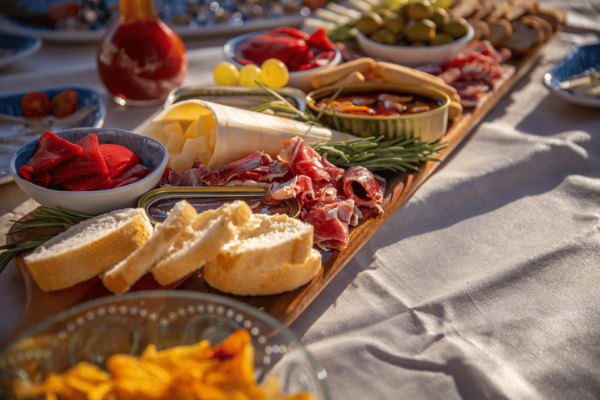 Tapas on a sailing boat