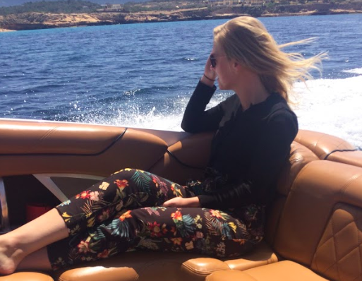 We went on a private motorboat cruise in Ibiza